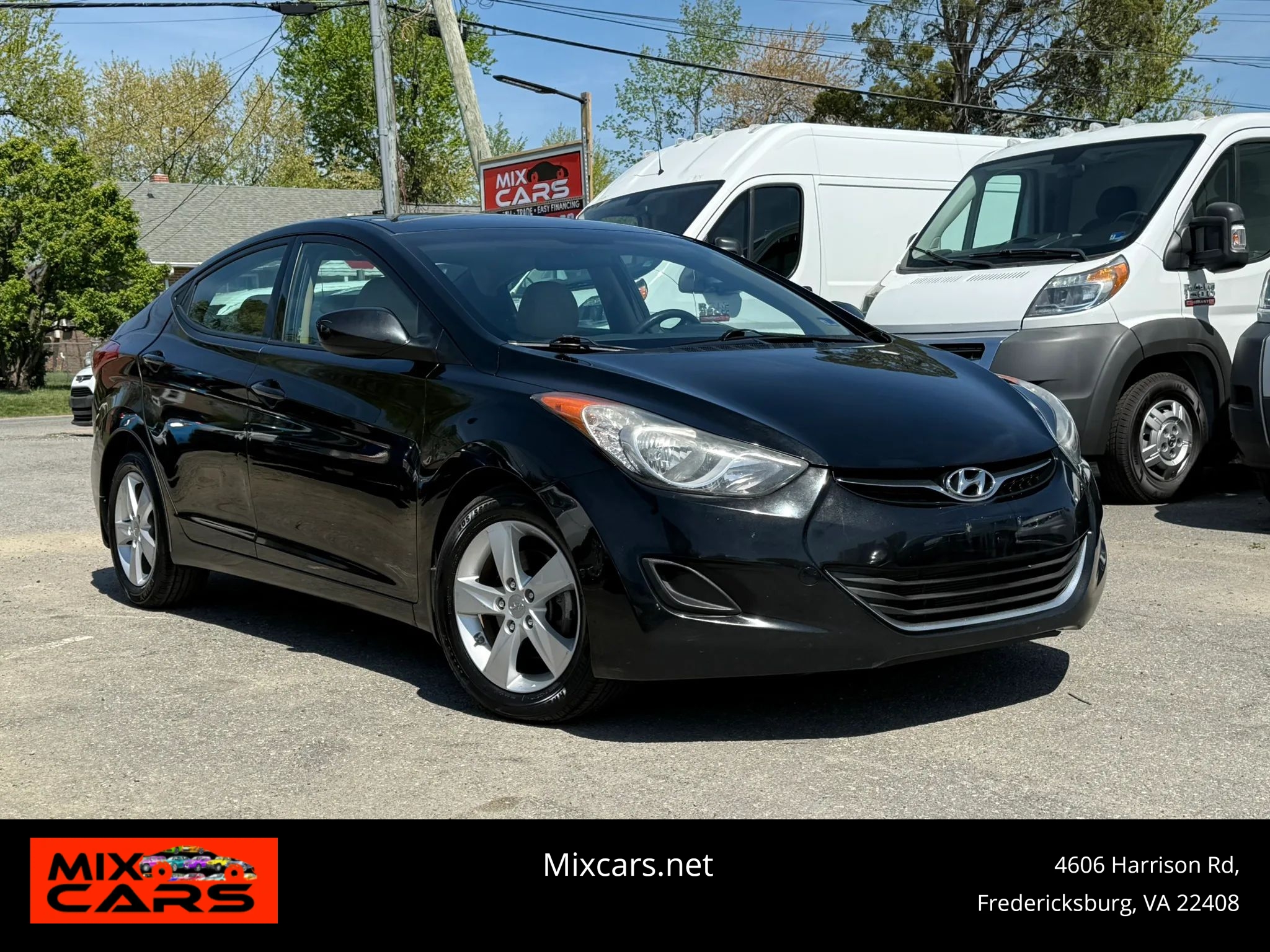 2013 Hyundai Elantra Black Sedan 4d for sale in Fredericksburg VA